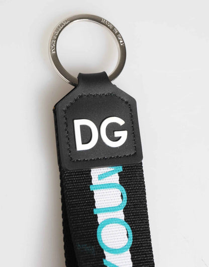 Dolce & Gabbana Multicolor Logo Polyester Brass Holder Keychain Keyring by Dolce & Gabbana