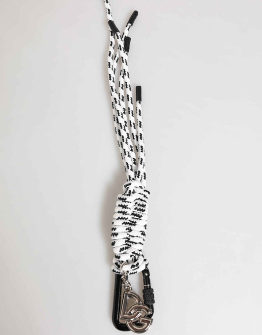 Dolce & Gabbana Multicolor Polyester Tape String DG Logo Keychain Keyring by Dolce & Gabbana