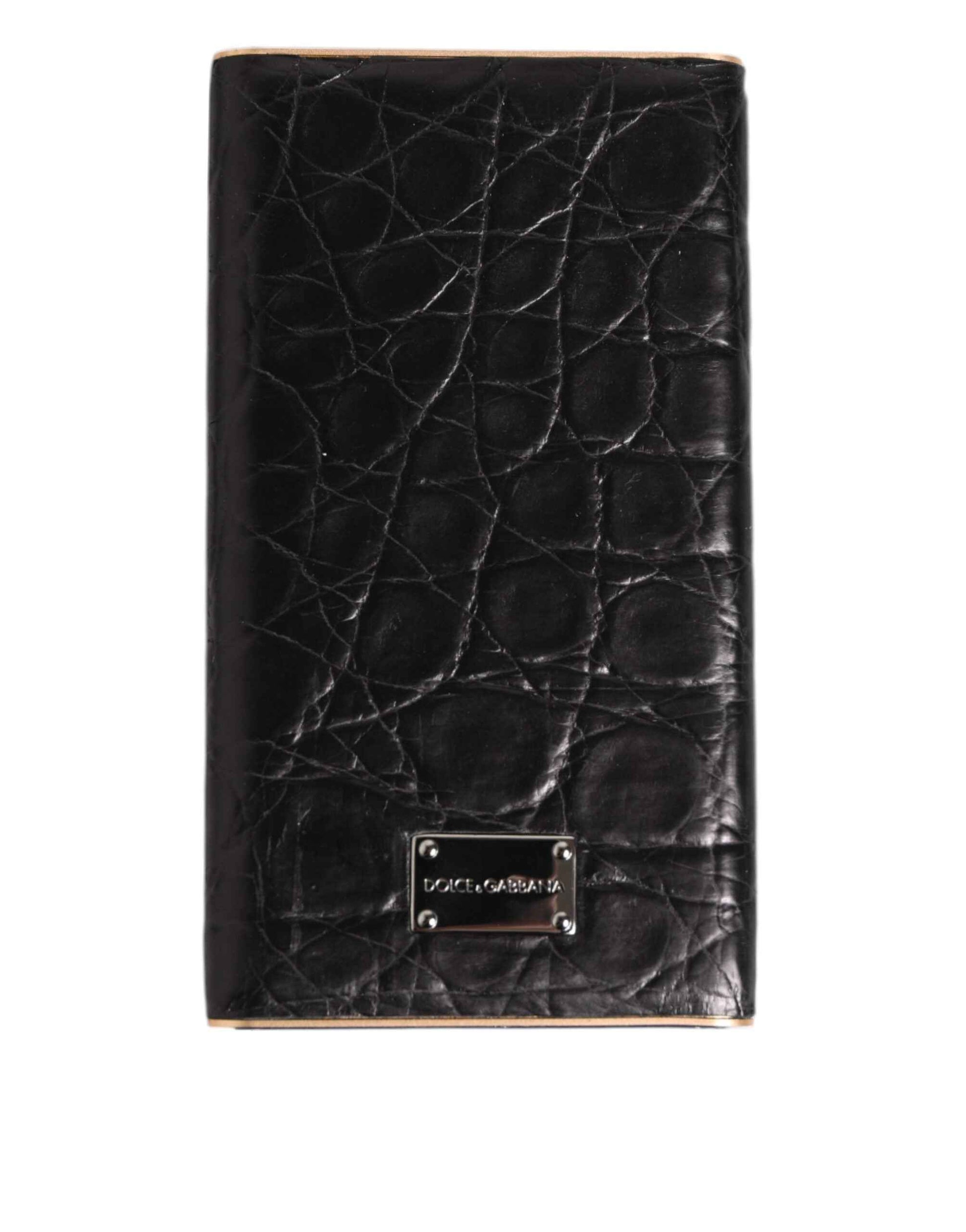 Dolce & Gabbana Black Exoctic Leather Embossed 3000mAh Power Bank Charger USB by Dolce & Gabbana