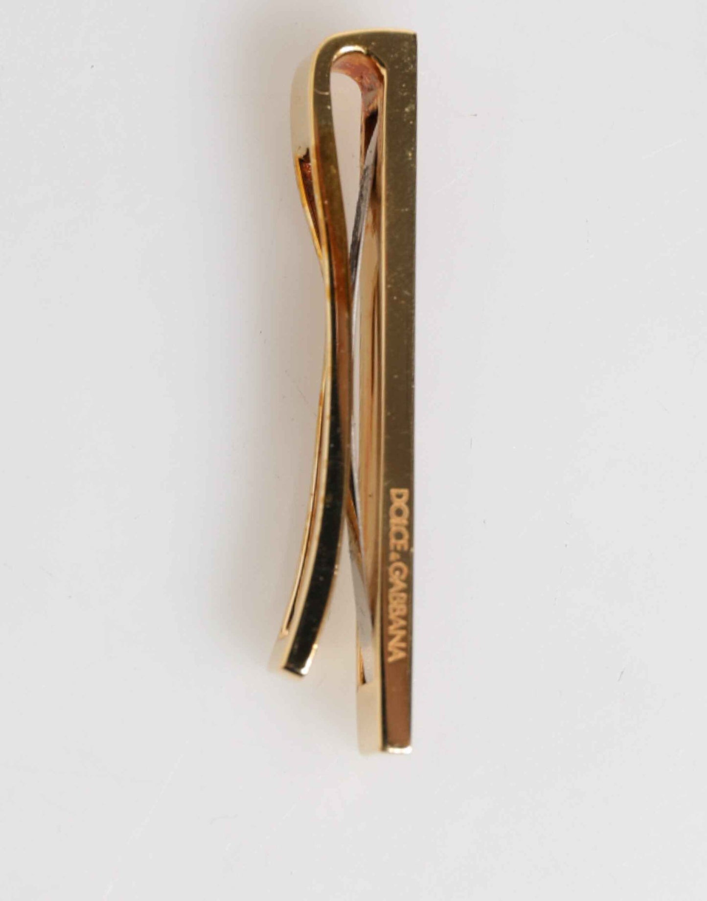 Dolce & Gabbana Multicolor Gold Tone Brass Men's Accessory Tie Clip Bar
