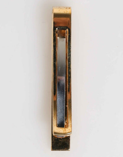 Dolce & Gabbana Gold Tone Brass Logo Branded Men Accessory Tie Clip Bar