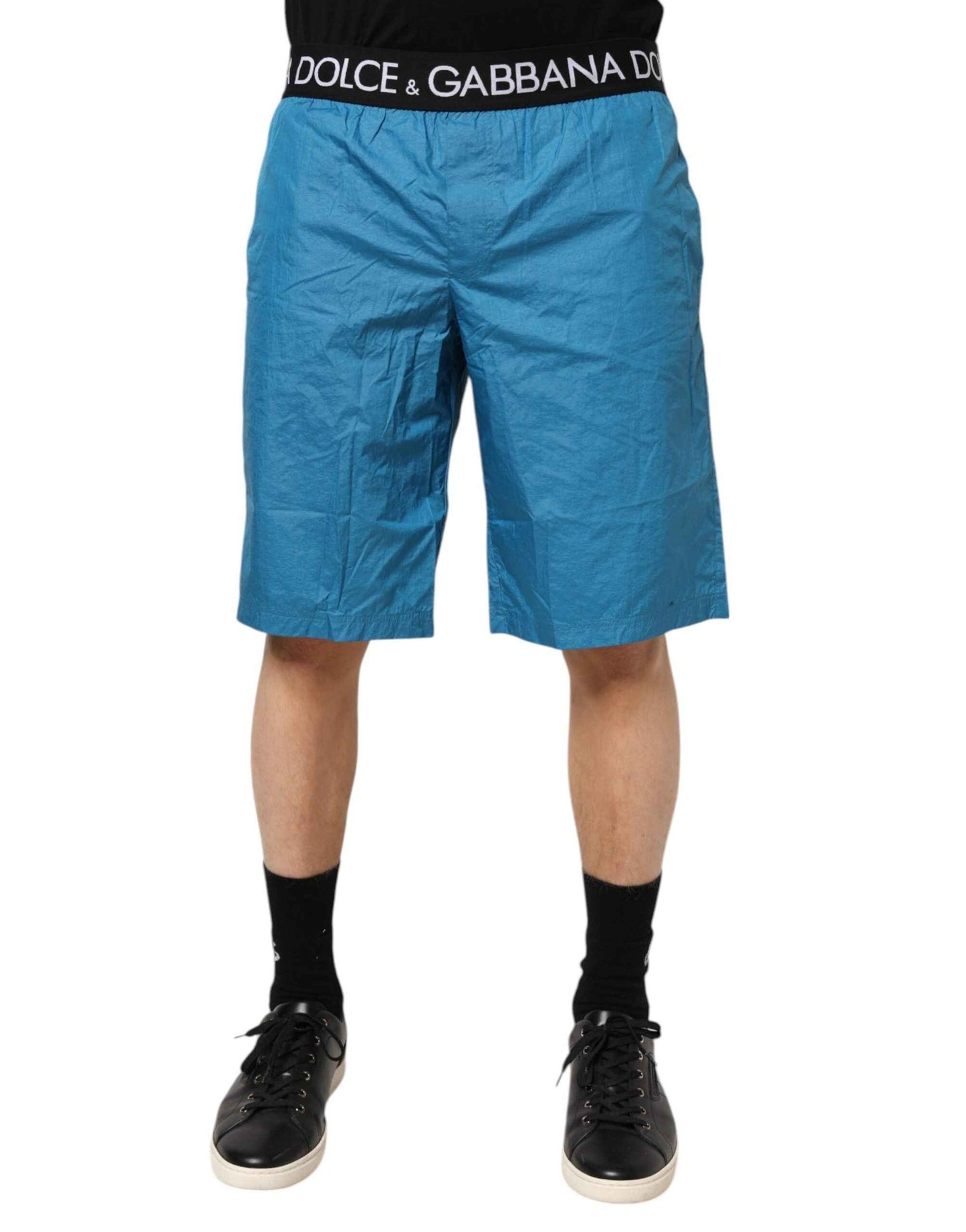 Dolce & Gabbana Blue Logo Waistband Beachwear Shorts Swimwear by Dolce & Gabbana