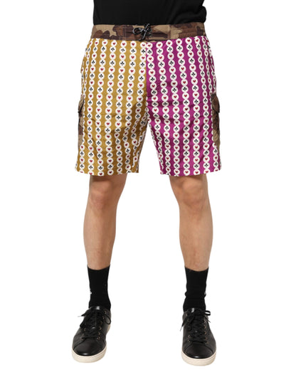 Dolce & Gabbana Multicolor Playing Card Camouflage Shorts Swimwear - from Dolce & Gabbana