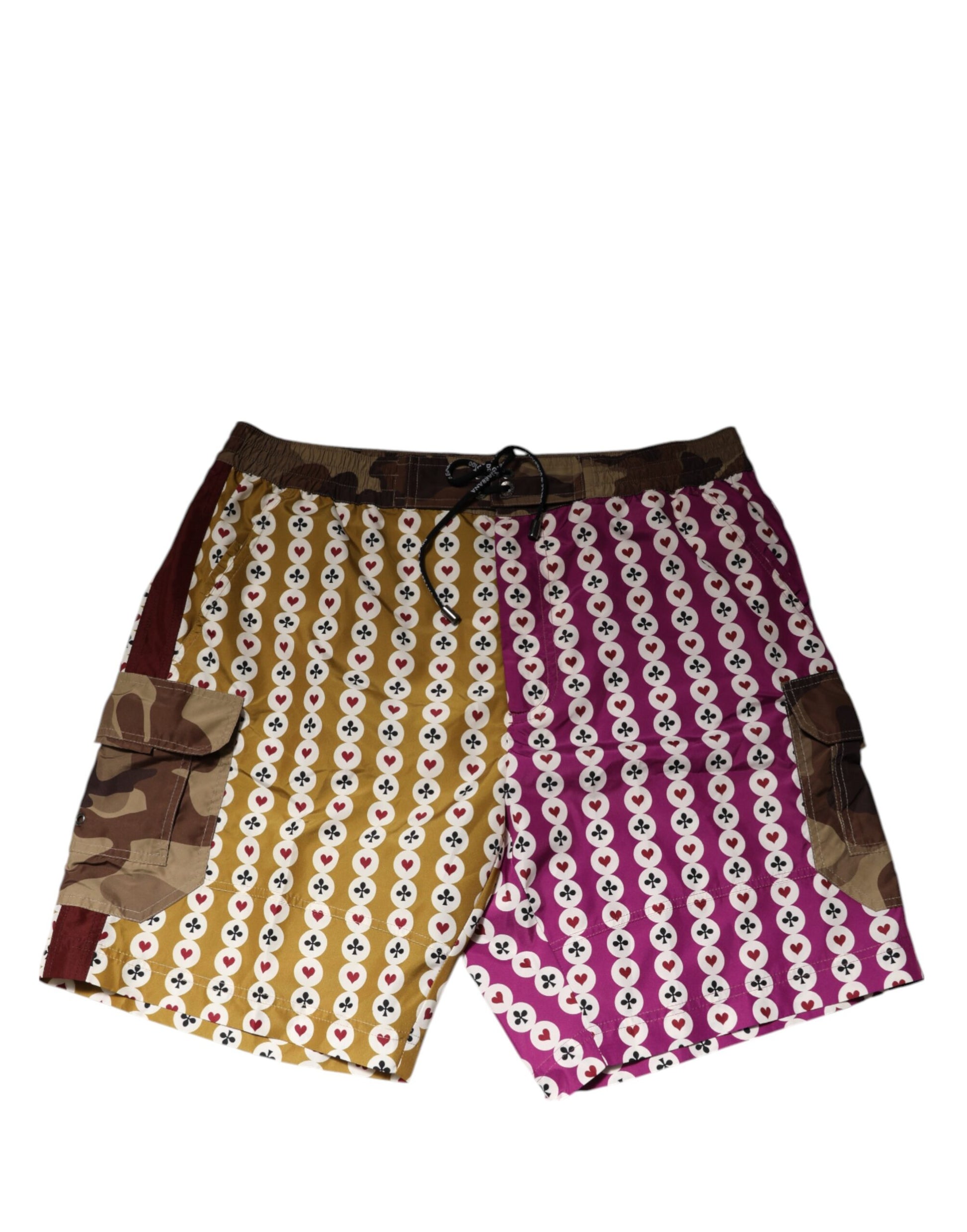 Dolce & Gabbana Multicolor Playing Card Camouflage Shorts Swimwear - from Dolce & Gabbana