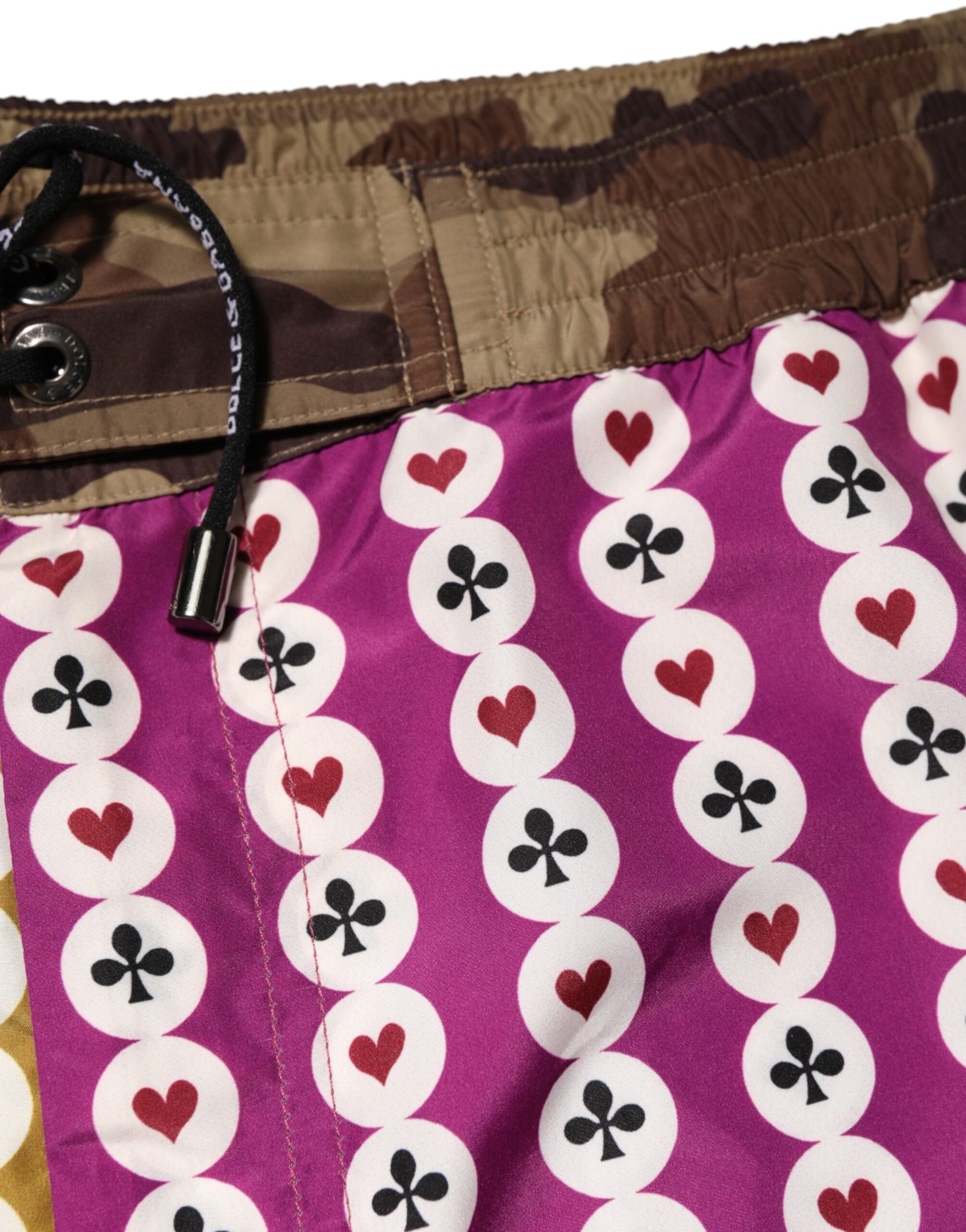 Dolce & Gabbana Multicolor Playing Card Camouflage Shorts Swimwear - from Dolce & Gabbana