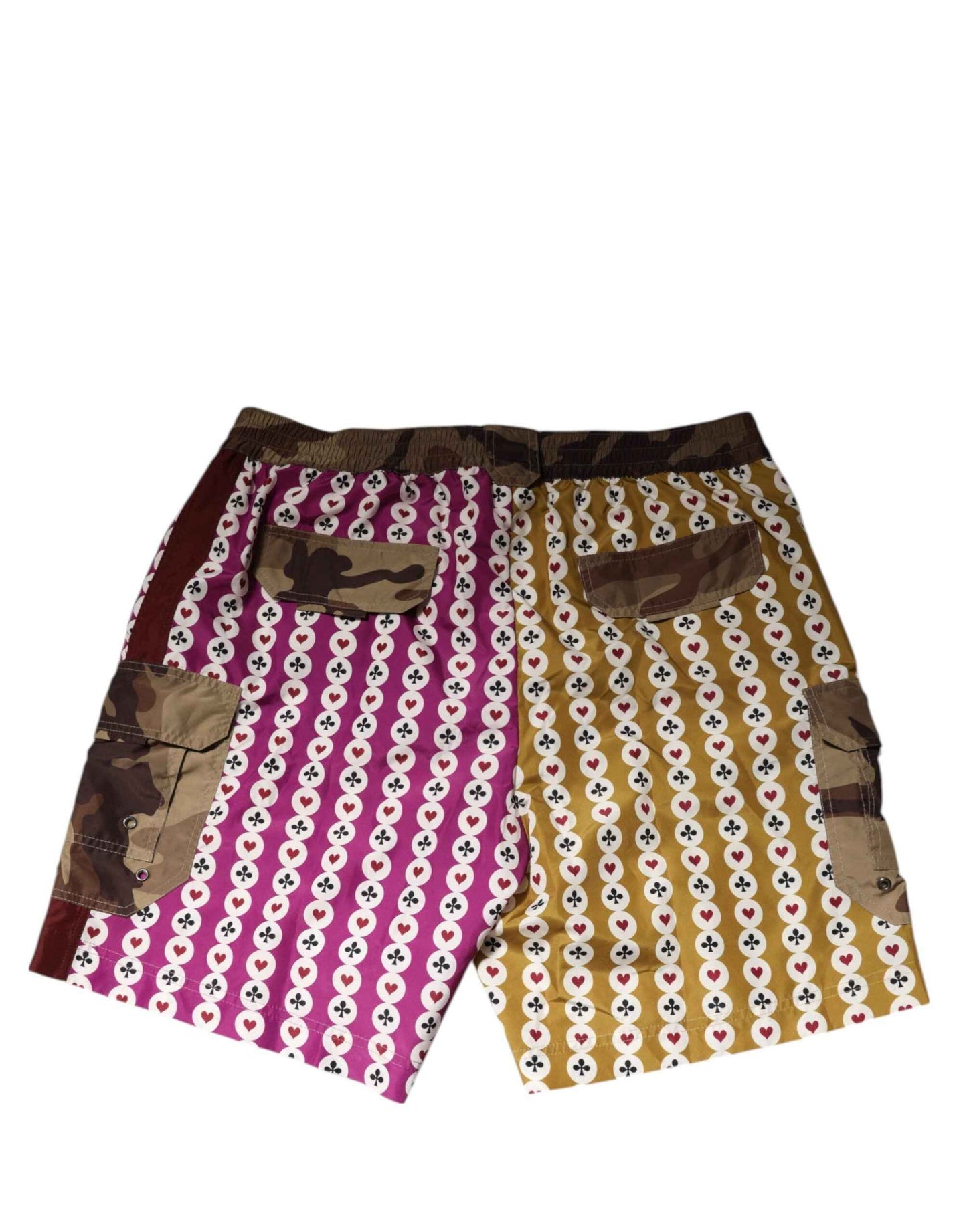 Dolce & Gabbana Multicolor Playing Card Camouflage Shorts Swimwear by Dolce & Gabbana