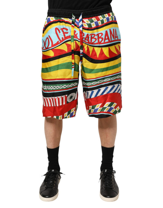 Dolce & Gabbana Multicolor Sicilian Carretto Shorts Swimwear - from Dolce & Gabbana