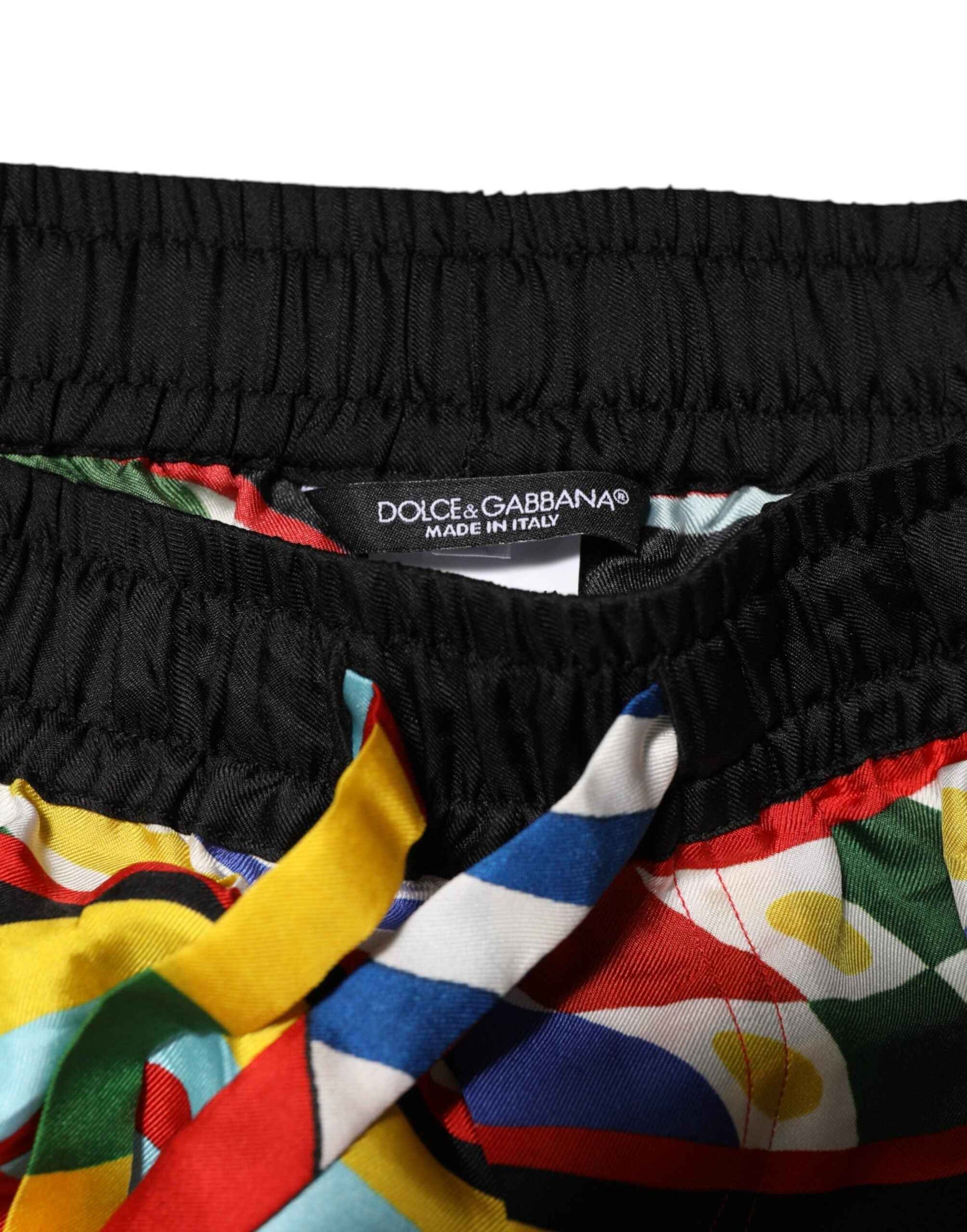 Dolce & Gabbana Multicolor Sicilian Carretto Shorts Swimwear by Dolce & Gabbana