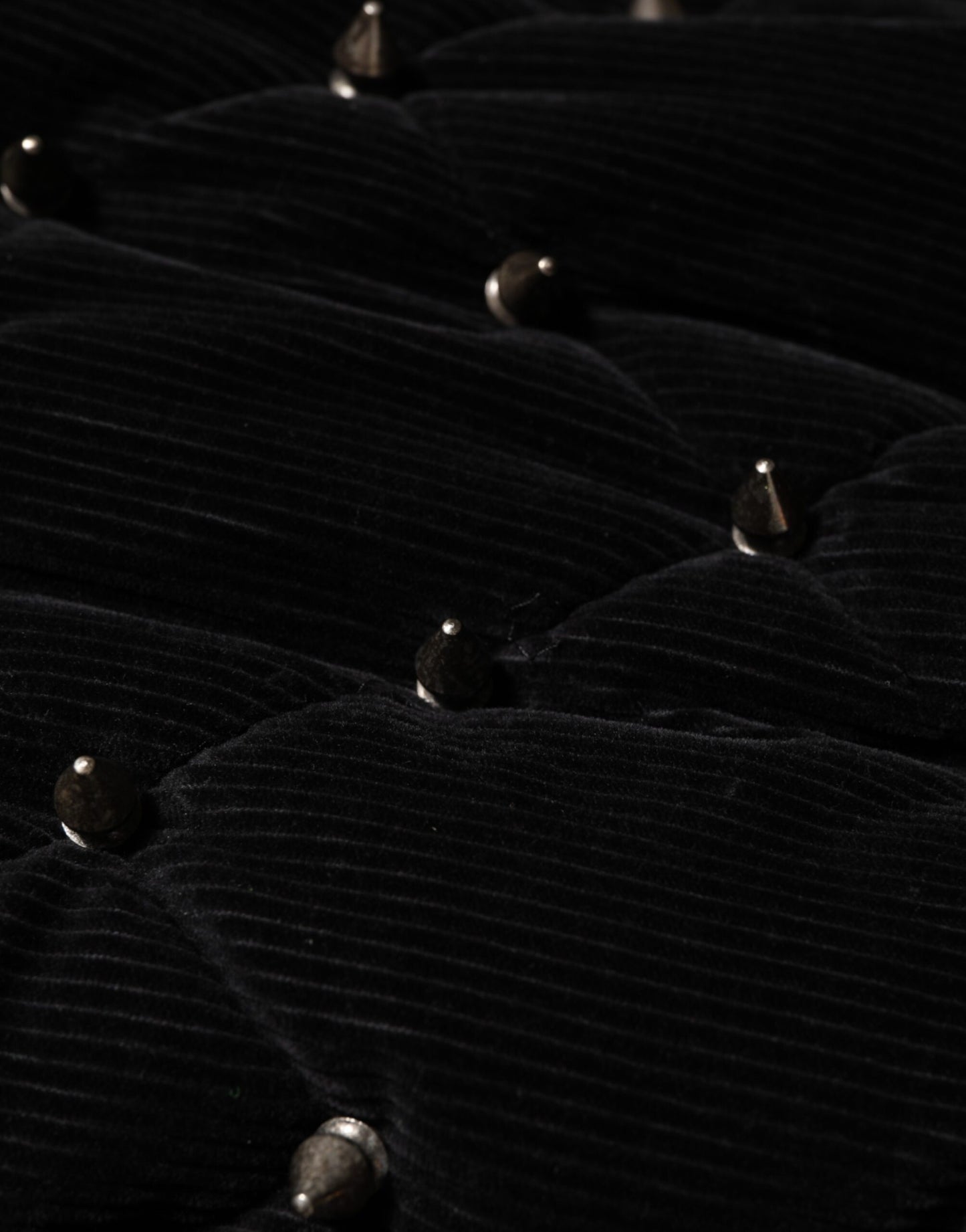 Dolce & Gabbana Black Cotton Quilted Studded Sleeve Hoodie Jacket - from Dolce & Gabbana