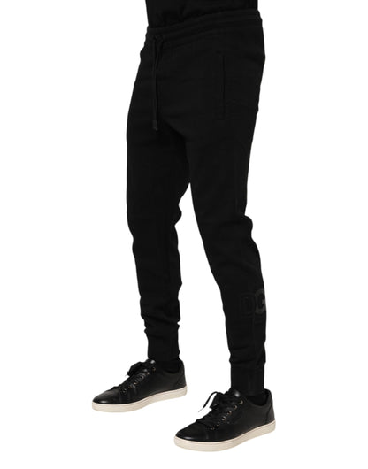 Dolce & Gabbana Black Cotton Jogger Jogging Men Trouser Pants - from Dolce & Gabbana