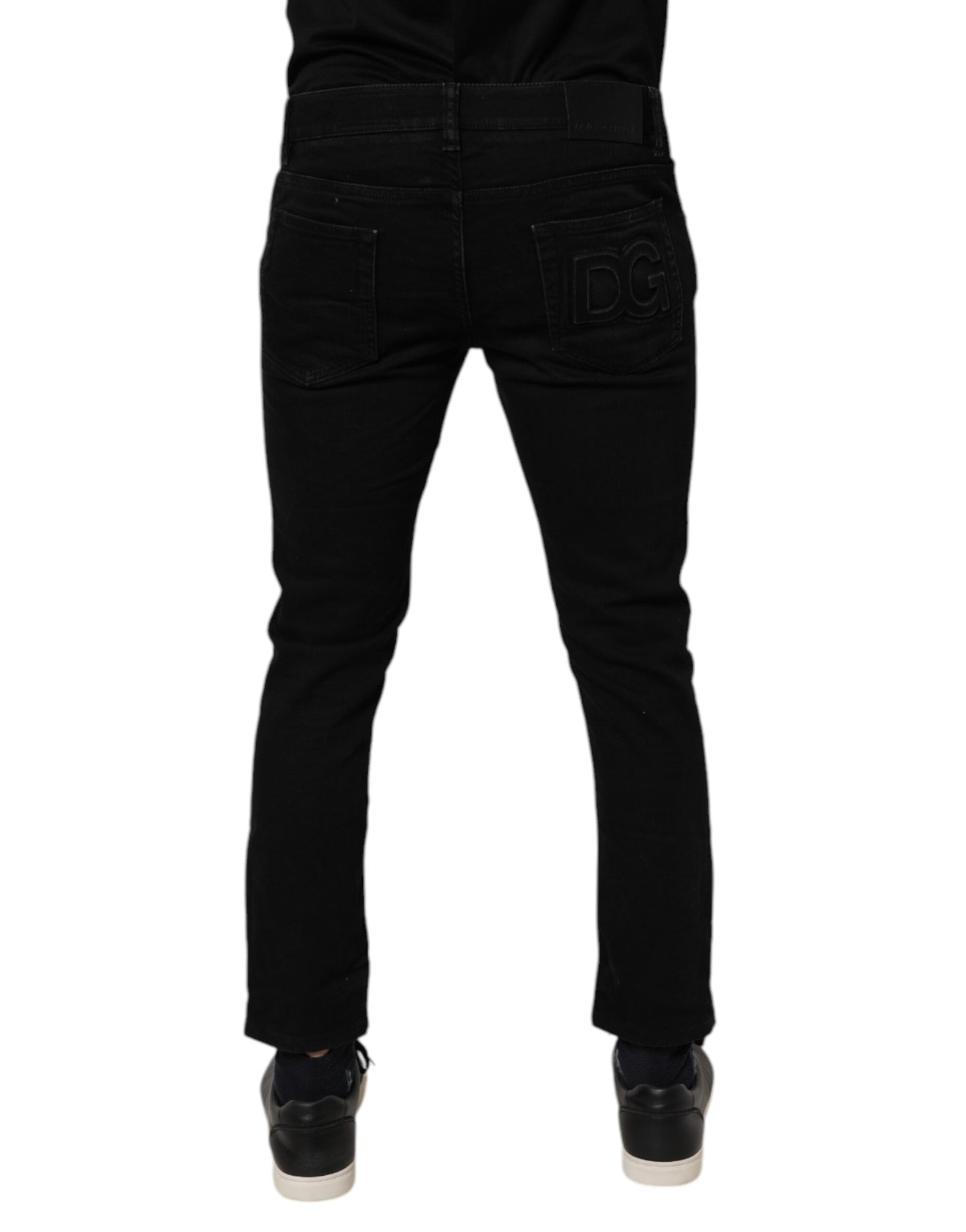 Dolce & Gabbana Black Cotton Skinny Jeans Men Trouser Pants - from Dolce & Gabbana