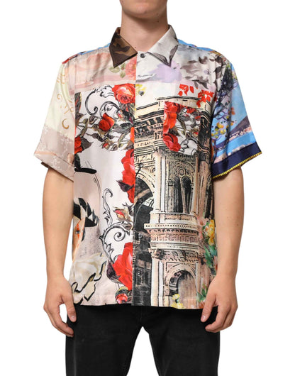 Dolce & Gabbana Multicolor Printed Casual Short Sleeve Shirt by Dolce & Gabbana
