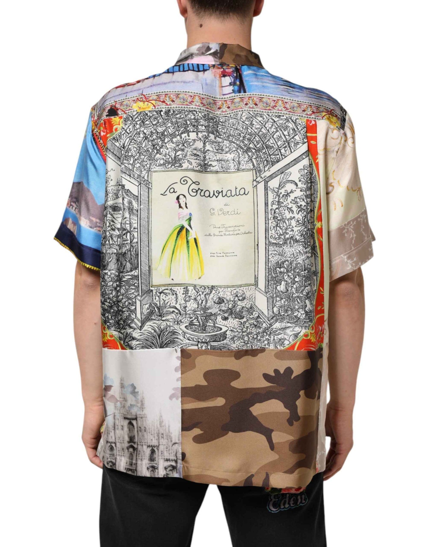 Dolce & Gabbana Multicolor Printed Casual Short Sleeve Shirt by Dolce & Gabbana