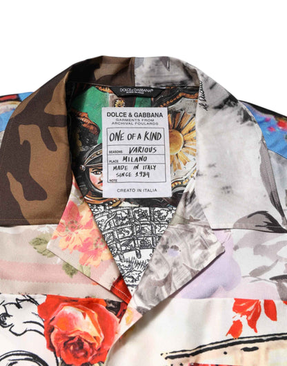 Dolce & Gabbana Multicolor Printed Casual Short Sleeve Shirt by Dolce & Gabbana
