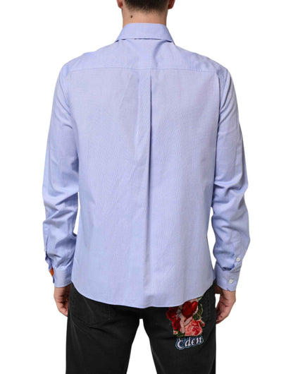 Dolce & Gabbana Light Blue Cotton Teddy Bear Long Sleeve Shirt by Dolce & Gabbana