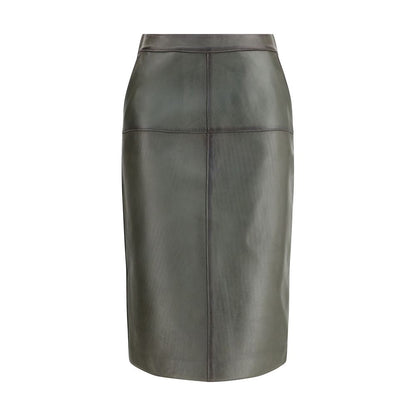 PAROSH Leather Pencil Skirt