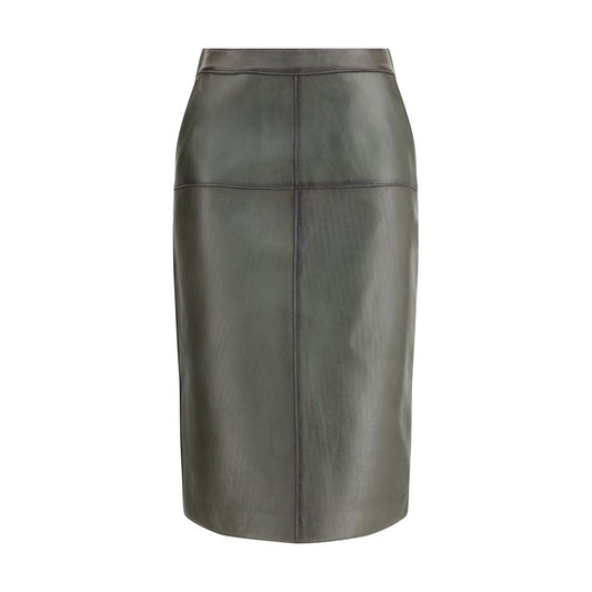 PAROSH Leather Pencil Skirt