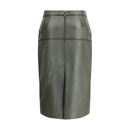PAROSH Leather Pencil Skirt