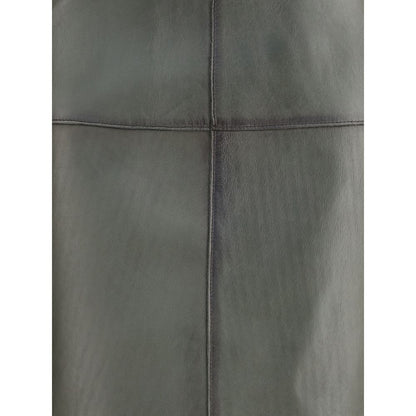 PAROSH Leather Pencil Skirt