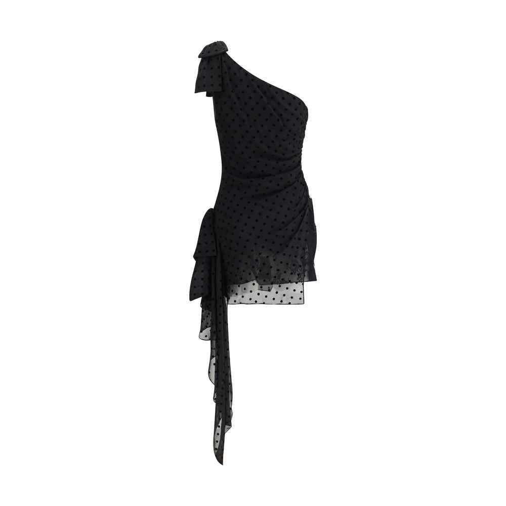 Alessandra Rich Polka-dot one-shoulder Dress