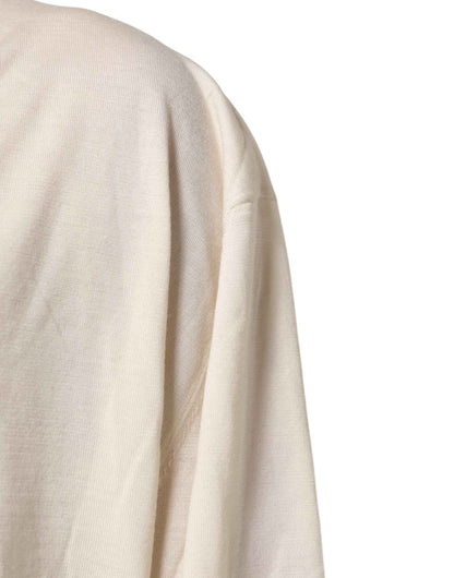 Dolce & Gabbana Ivory Virgin Wool Men V-Neck Knit Sweater by Dolce & Gabbana