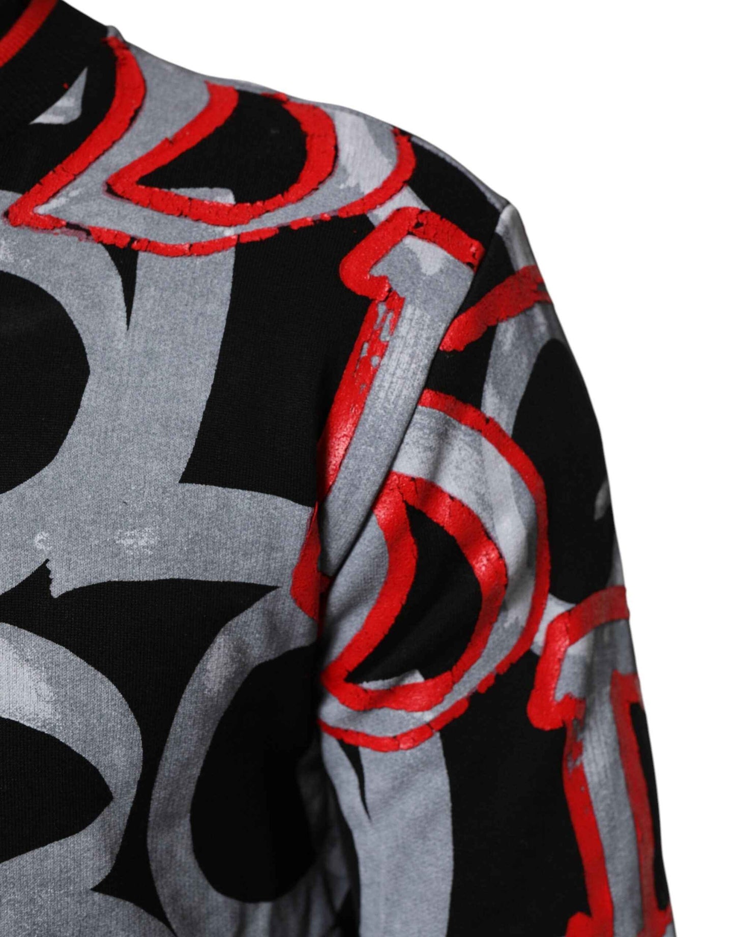 Dolce & Gabbana Multicolor Logo Monogram Crew Neck Sweater by Dolce & Gabbana