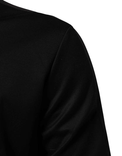 Dolce & Gabbana Black Cotton Logo Full Zip Men Bomber Jacket by Dolce & Gabbana