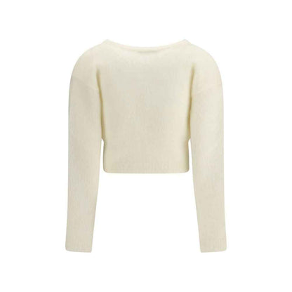 Alessandra Rich Mohair Cardigan with embroidery