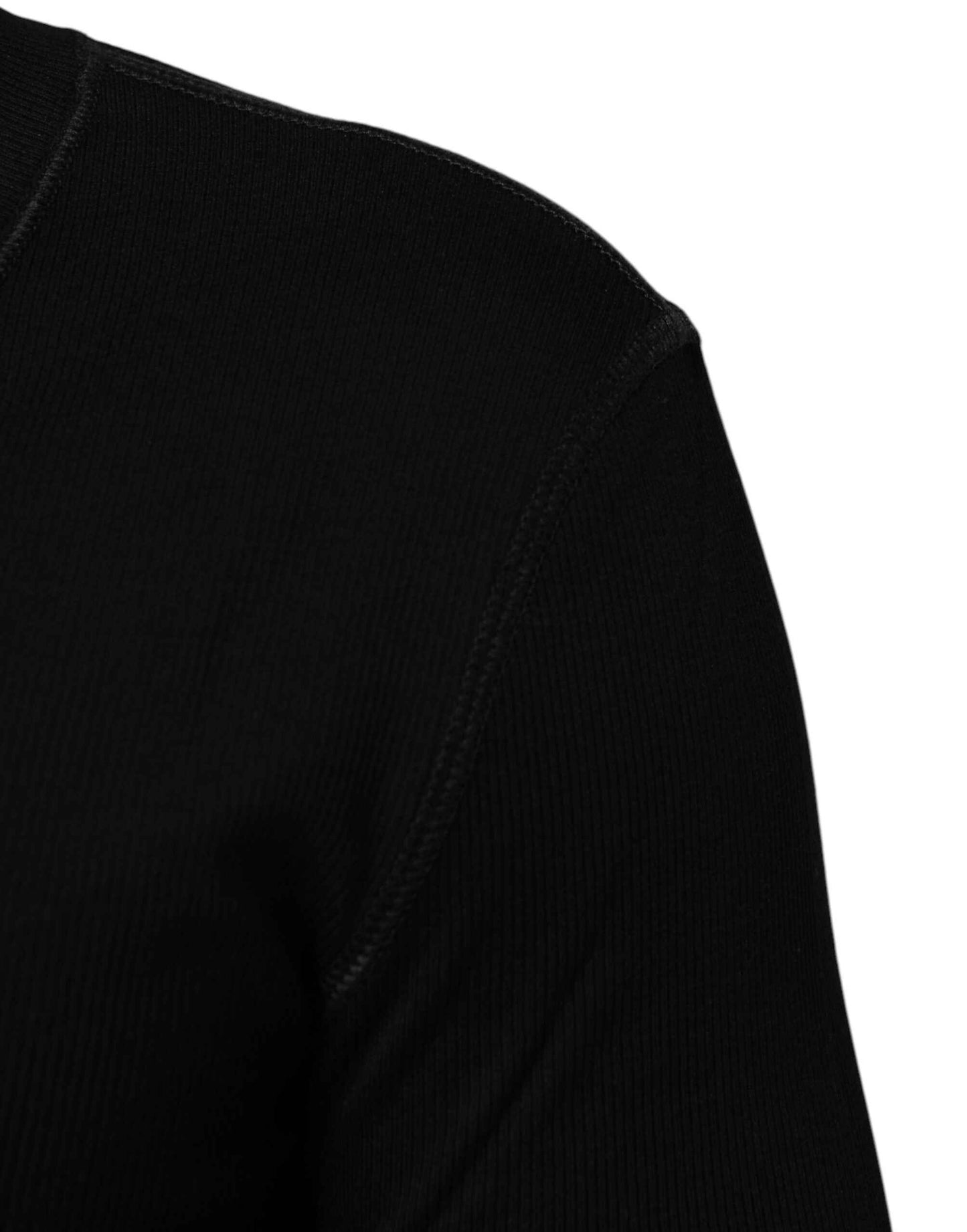 Dolce & Gabbana Black Cotton Button Up Men Cardigan Sweater by Dolce & Gabbana