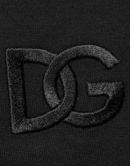 Dolce & Gabbana Black Cotton Embroidered DG Logo Pocket T-shirt by Dolce & Gabbana