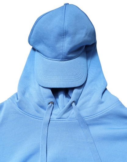 Dolce & Gabbana Blue Cotton Hooded Men Sportswear One Size Vest - from Dolce & Gabbana