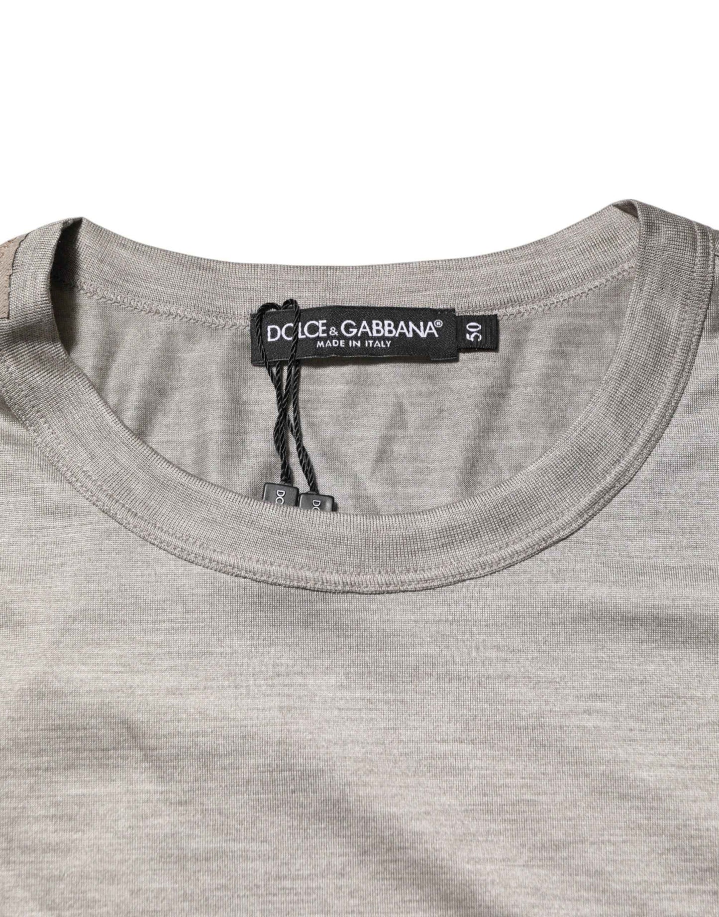 Dolce & Gabbana Beige Hazelnut Cotton Shortsleeve Shirt T-shirt by Dolce & Gabbana
