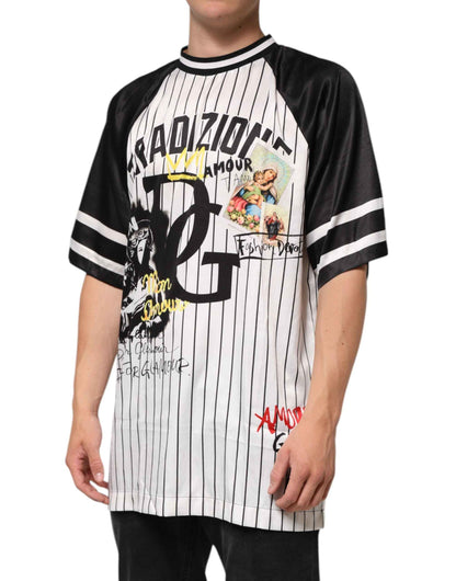 Dolce & Gabbana Tradizione Graffiti Print Oversized Men T-shirt by Dolce & Gabbana