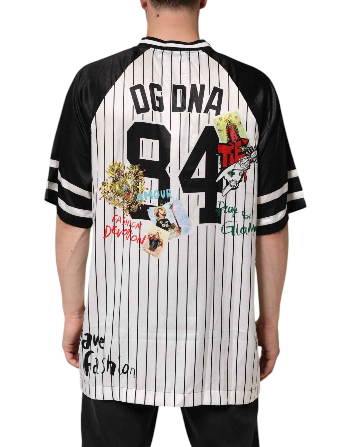 Dolce & Gabbana Tradizione Graffiti Print Oversized Men T-shirt by Dolce & Gabbana