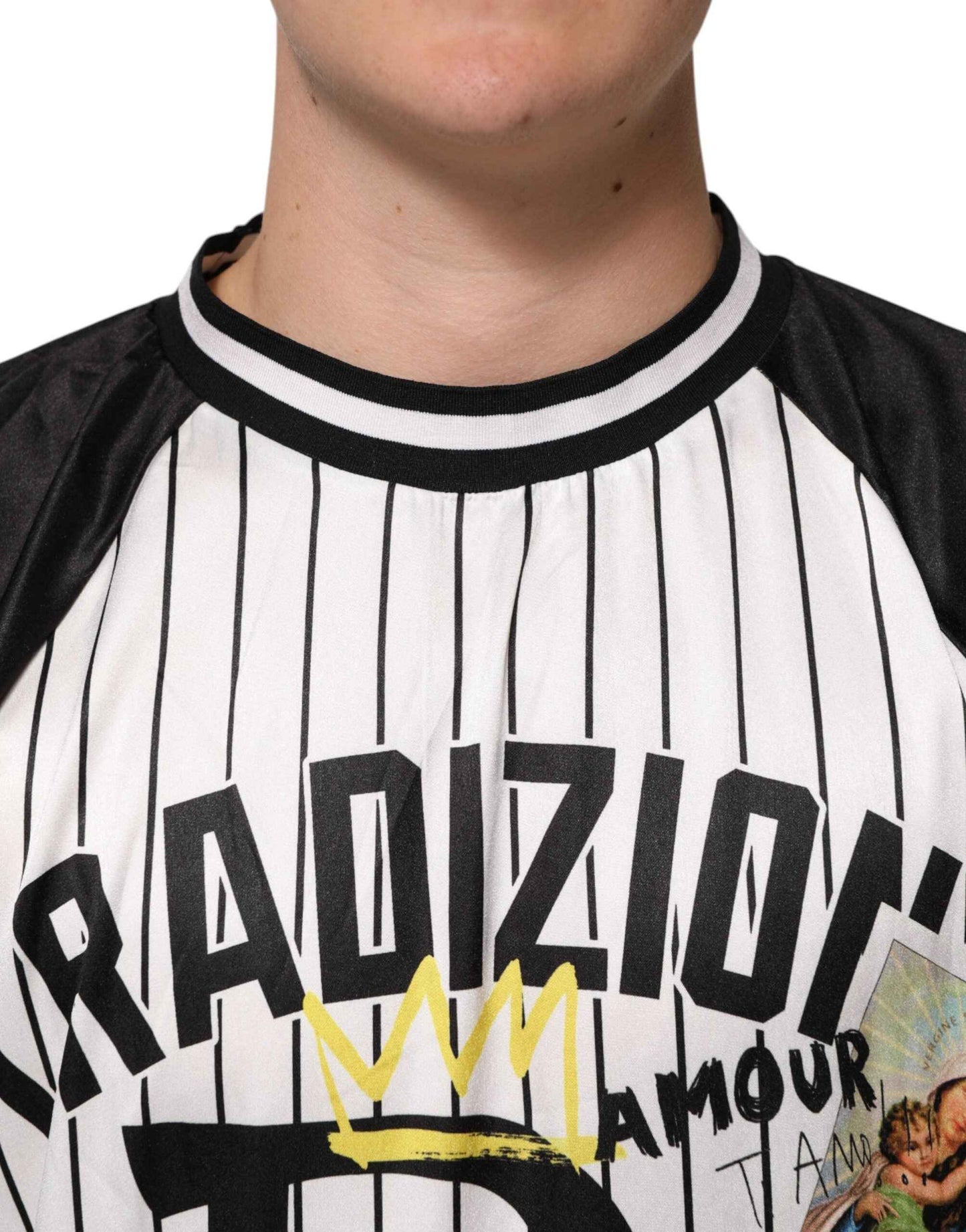 Dolce & Gabbana Tradizione Graffiti Print Oversized Men T-shirt by Dolce & Gabbana