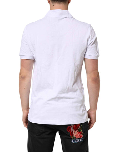 Dolce & Gabbana White Cotton DG Heart Logo Embroider T-shirt by Dolce & Gabbana