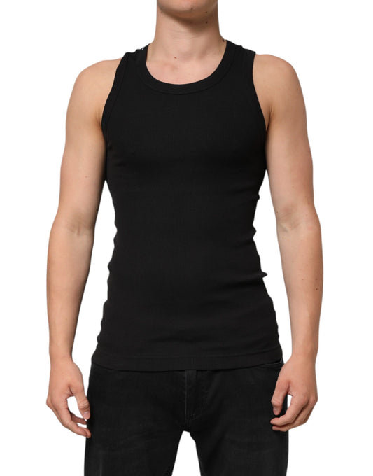 Dolce &amp; Gabbana Black Tank Sleeveless Underwear Men T-shirt