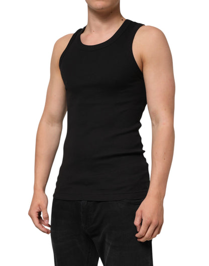 Dolce &amp; Gabbana Black Tank Sleeveless Underwear Men T-shirt