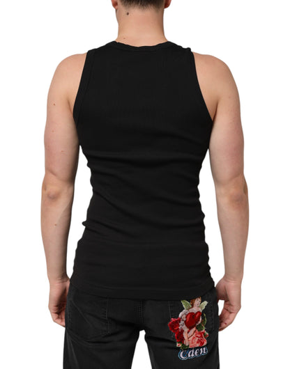 Dolce &amp; Gabbana Black Tank Sleeveless Underwear Men T-shirt