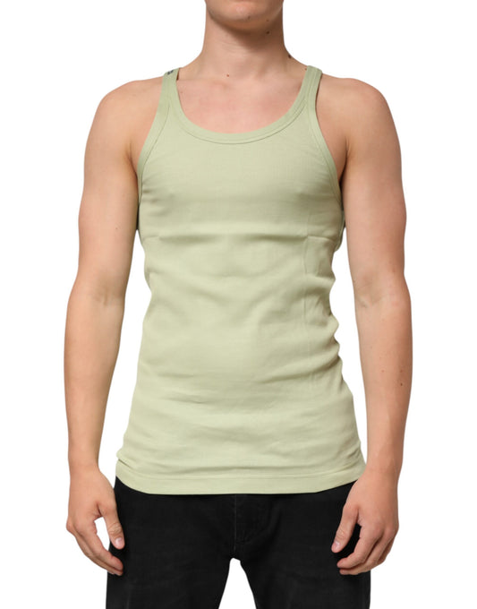 Dolce &amp; Gabbana Light Green Tank Sleeveless Men Men T-shirt