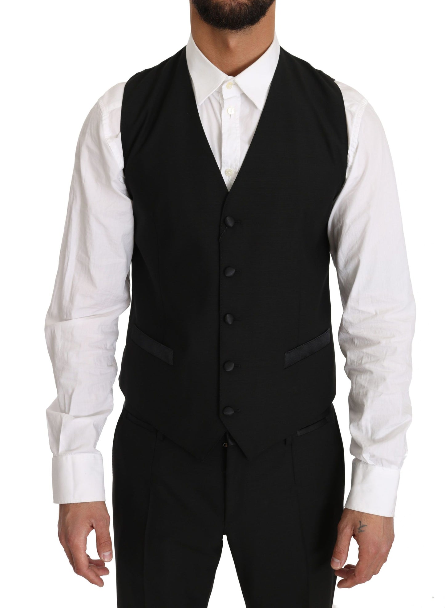 Gilet formel slim noir élégant Dolce &amp; Gabbana
