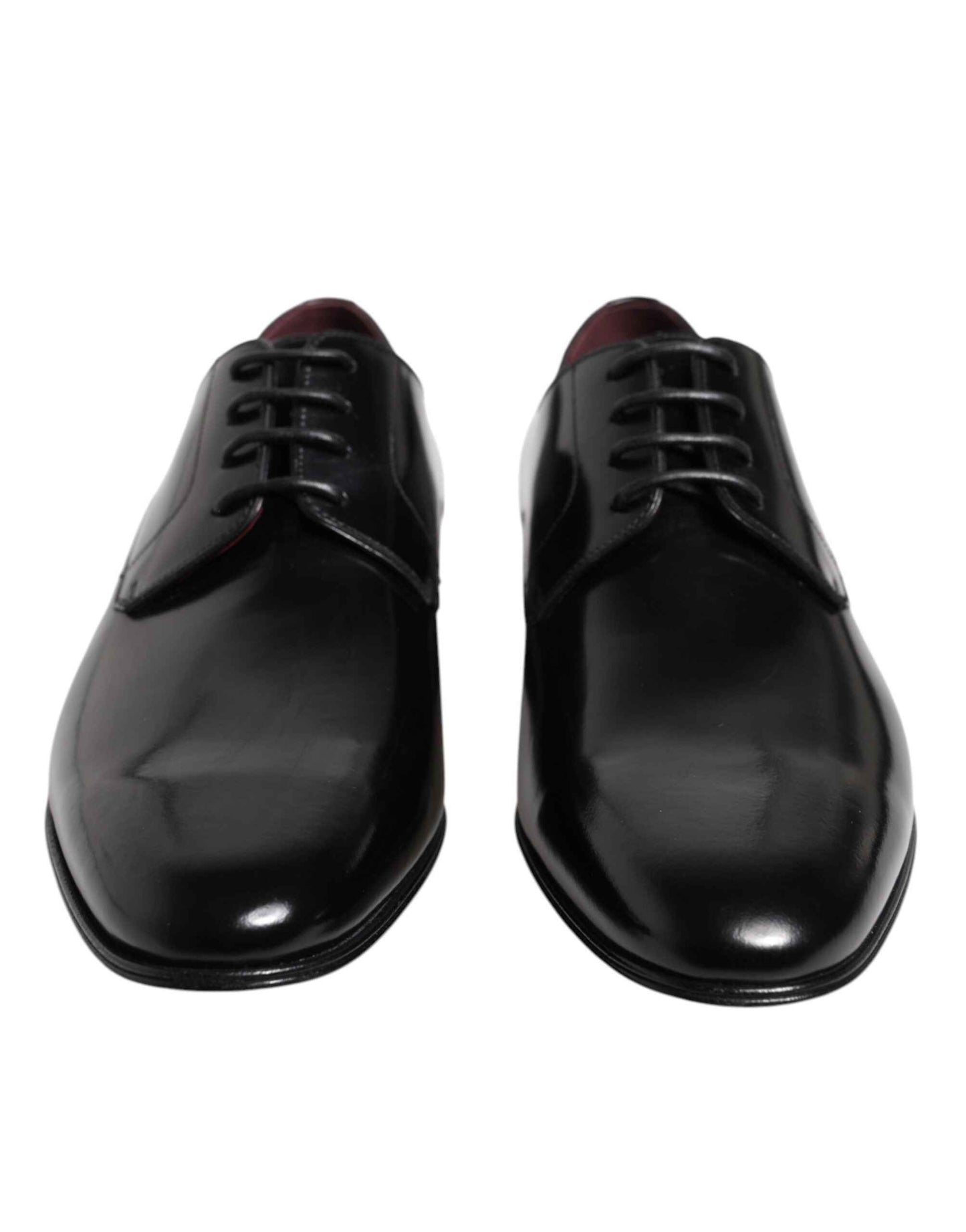 Dolce & Gabbana Men Dress Black Calfskin Leather Derby Shoes by Dolce & Gabbana
