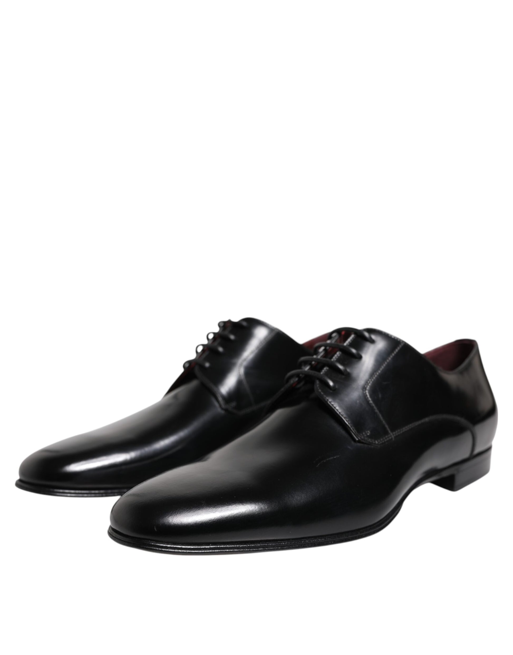 Dolce & Gabbana Men Dress Black Calfskin Leather Derby Shoes - from Dolce & Gabbana