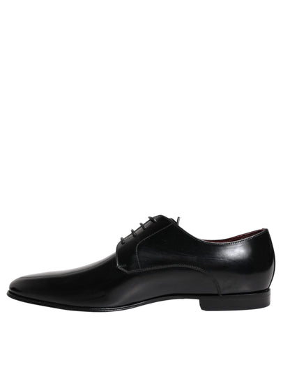 Dolce & Gabbana Men Dress Black Calfskin Leather Derby Shoes - from Dolce & Gabbana