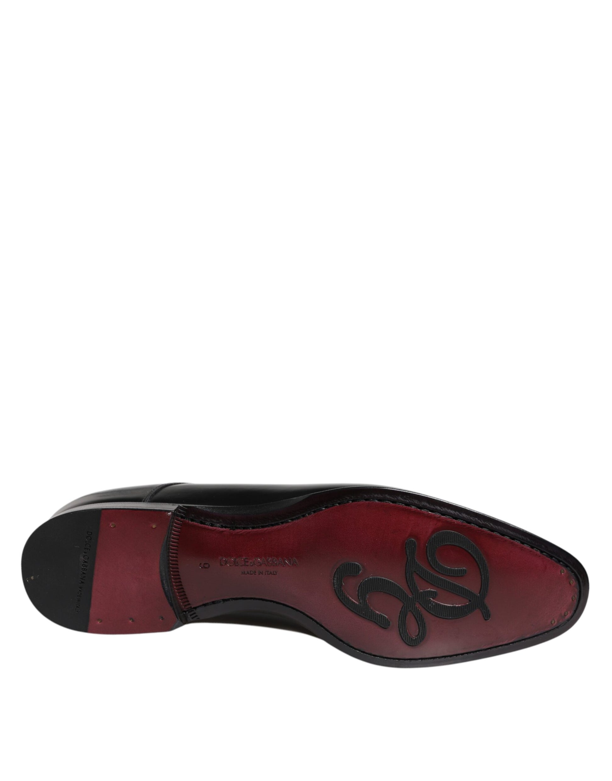 Dolce & Gabbana Men Dress Black Calfskin Leather Derby Shoes - from Dolce & Gabbana