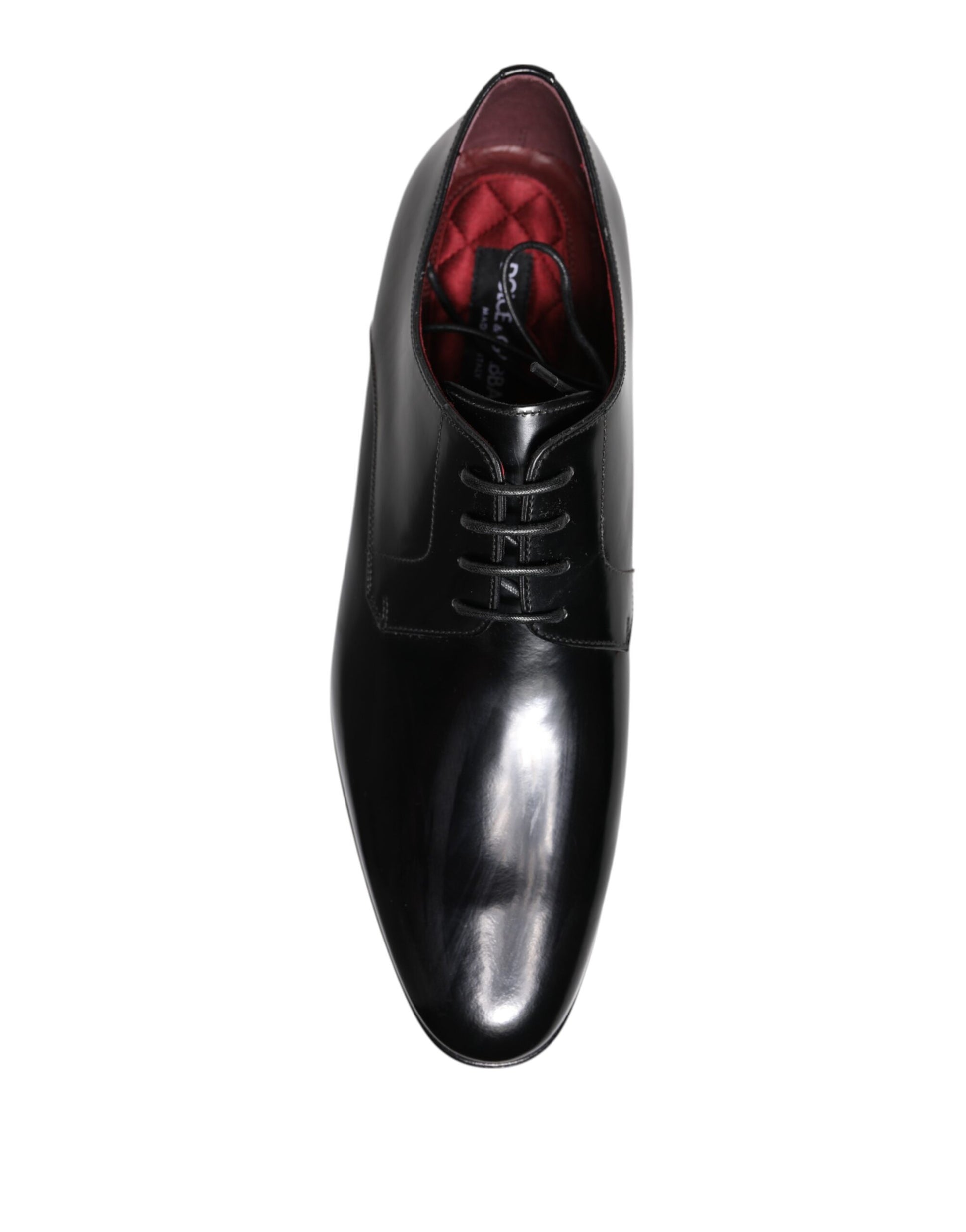 Dolce & Gabbana Men Dress Black Calfskin Leather Derby Shoes - from Dolce & Gabbana