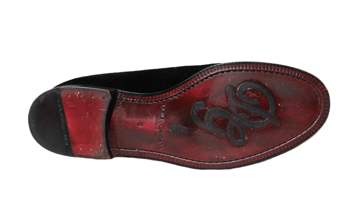 Dolce & Gabbana Black Velvet Slip On Men Loafers Formal Shoes by Dolce & Gabbana