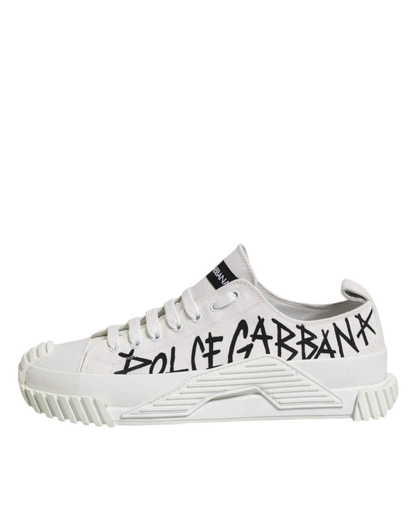 Dolce & Gabbana White Logo Graffiti Low Top Sneakers Shoes - from Dolce & Gabbana