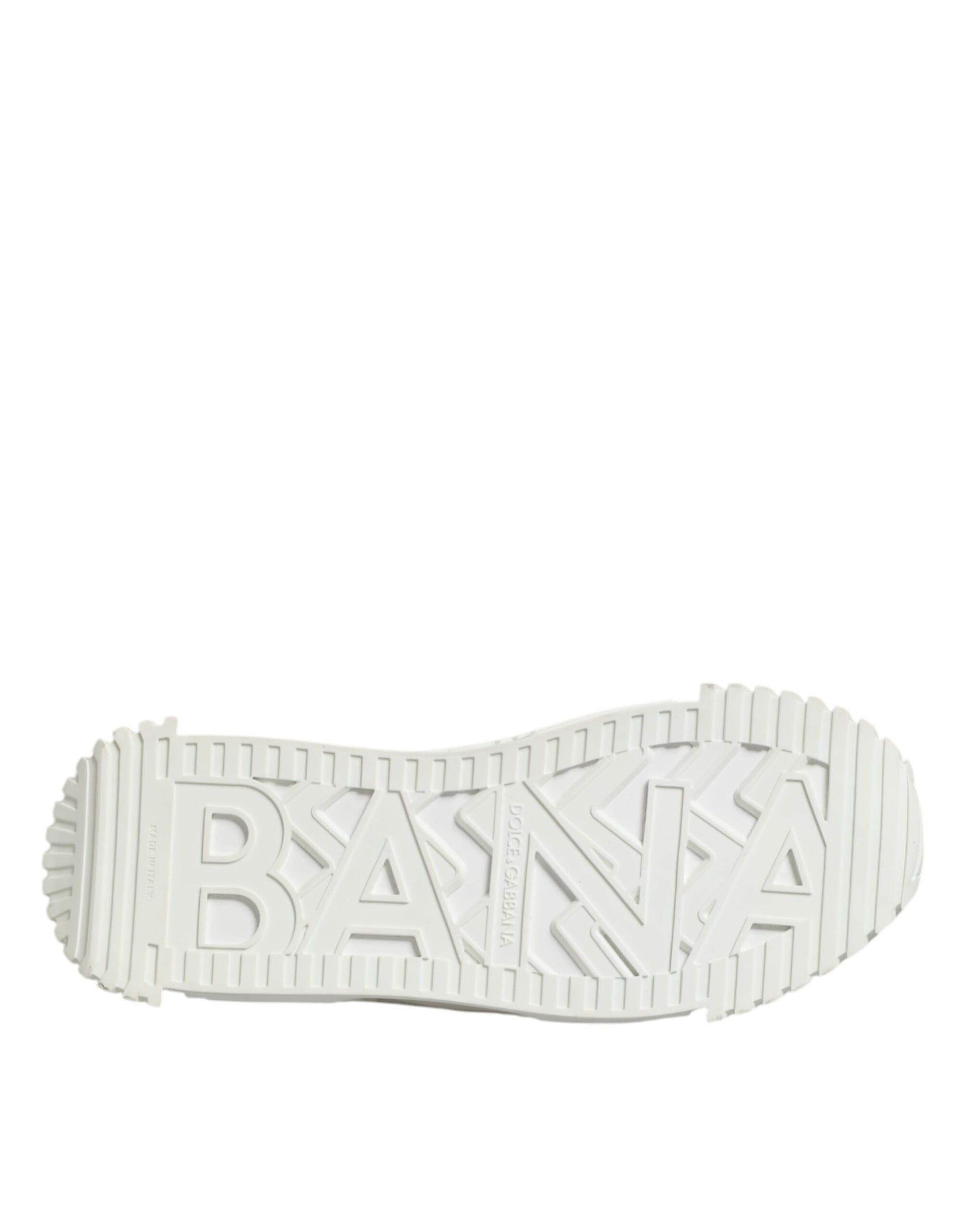 Dolce & Gabbana White Logo Graffiti Low Top Sneakers Shoes - from Dolce & Gabbana