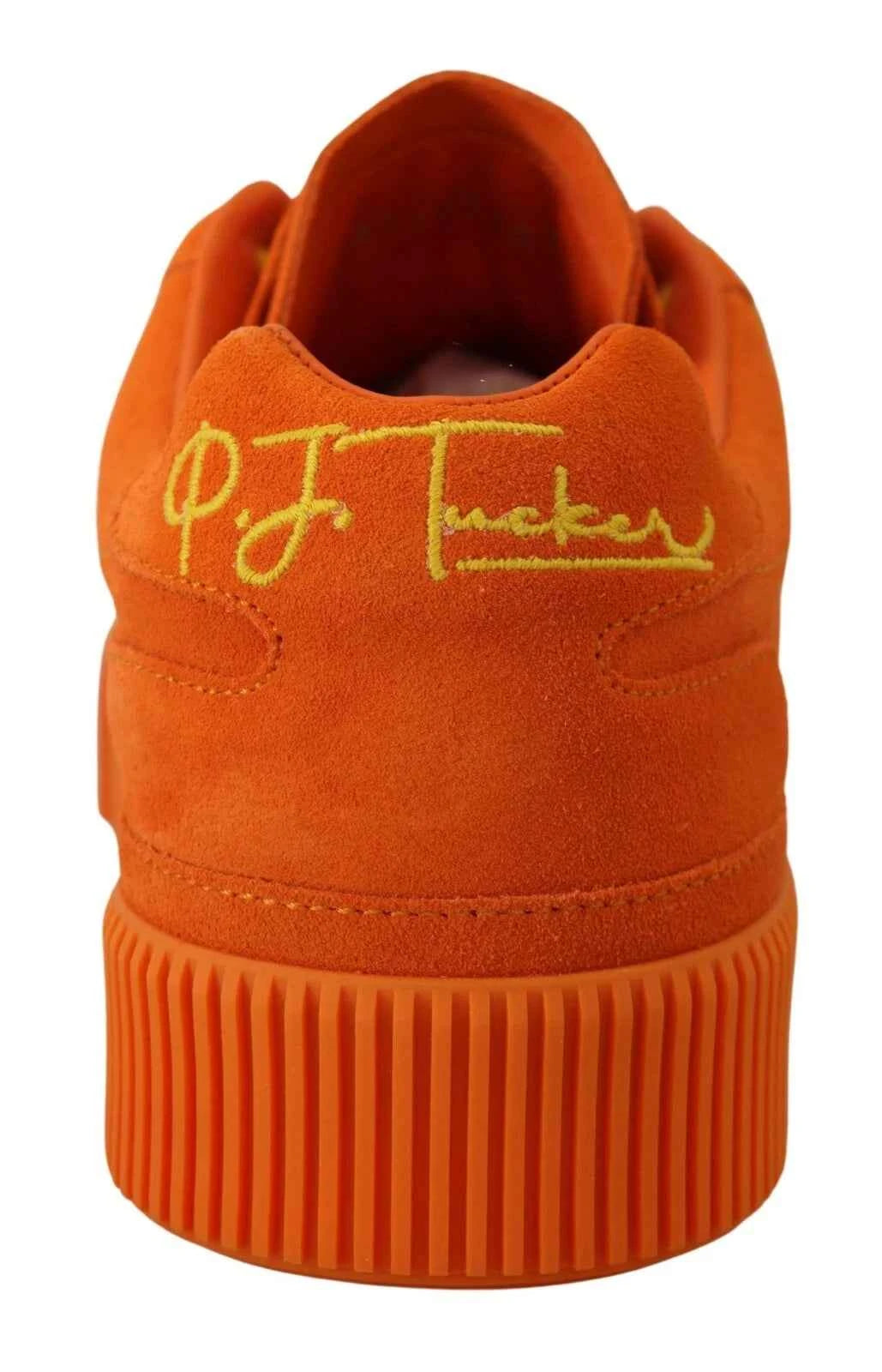 Dolce & Gabbana Orange Leather P.j. Tucker Men Sneakers Shoes by Dolce & Gabbana